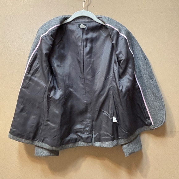 J.Crew Wool Herringbone Single Breasted Blazer Black/White Size 4 - Picture 3 of 7